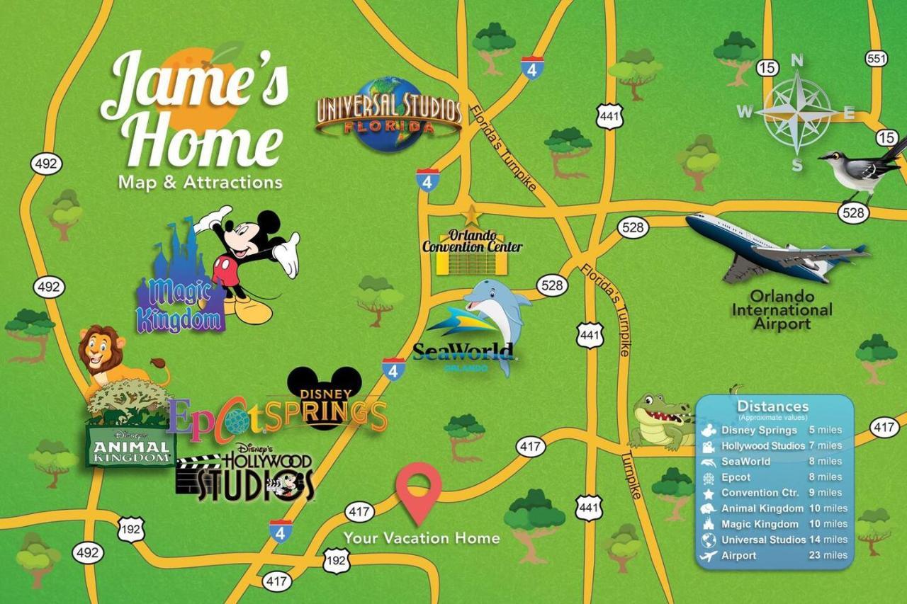 H - New 2 Bedroom Condo - 5 Miles To Disney - Free Water Park キシミー エクステリア 写真