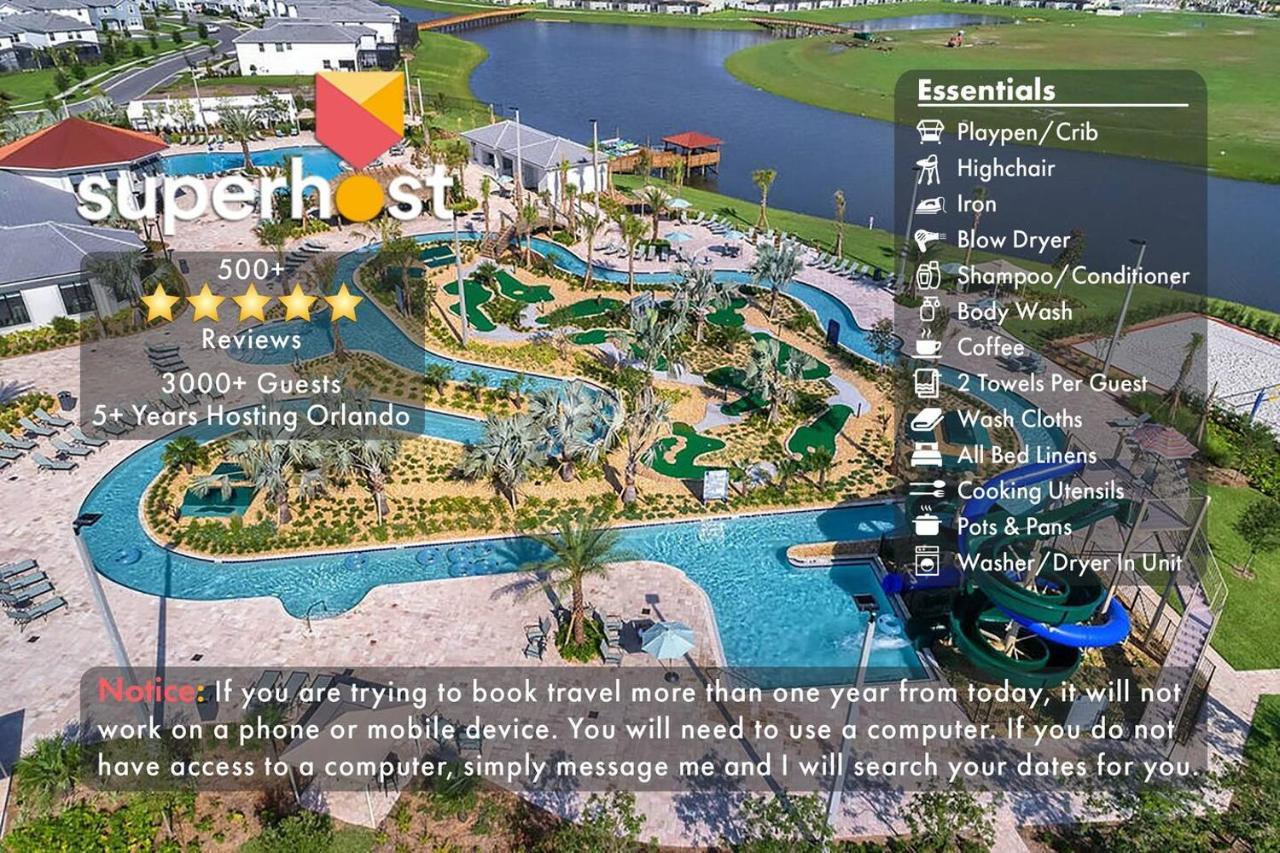 H - New 2 Bedroom Condo - 5 Miles To Disney - Free Water Park キシミー エクステリア 写真